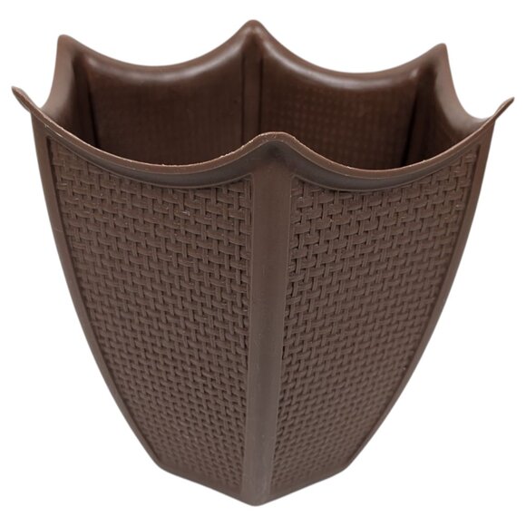 Vintage Brown Fesco Waste / Trash Can MCM Retro - Picture 2 of 10